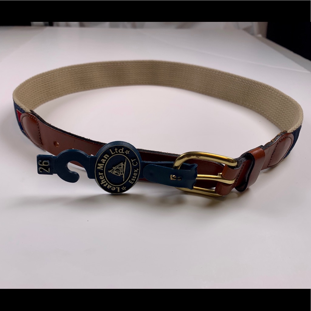 Mens Leatherman Belt Letter P Essex Ct B26